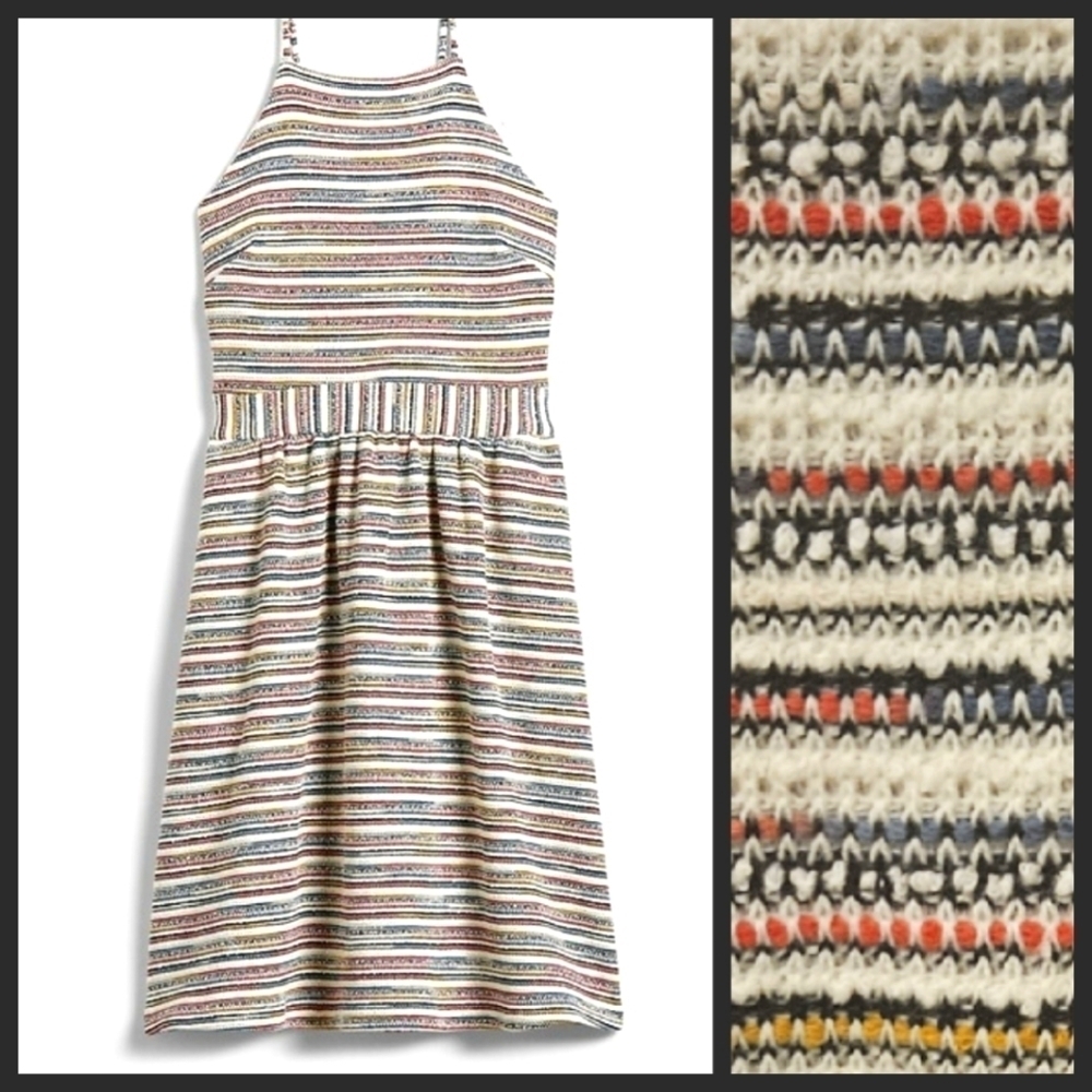 NEW! BANANA REPUBLIC FACTORY Tweed Boucle Fit & Flare Dress 2.